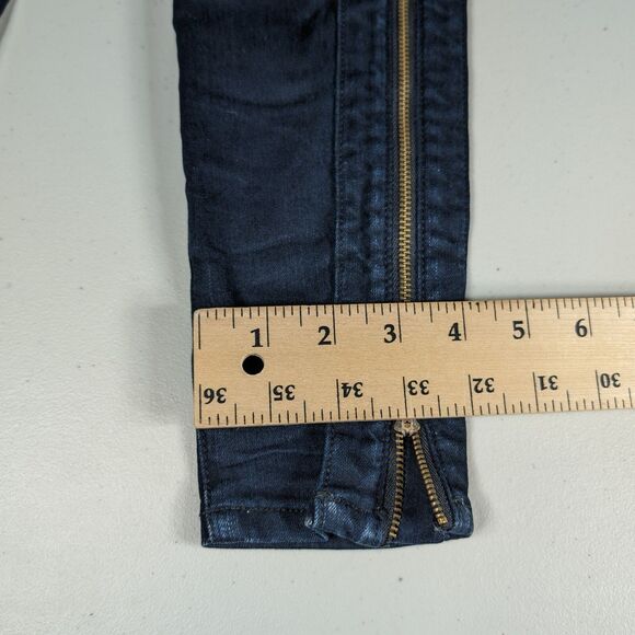 rag & bone Jeans Womens Size 23 Dark Blue Skinny Ankle Zip Pants - Picture 6 of 8